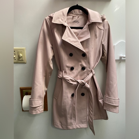 💜4/$40 Pale Pink Soft Shell Trench Raincoat - Picture 4 of 16